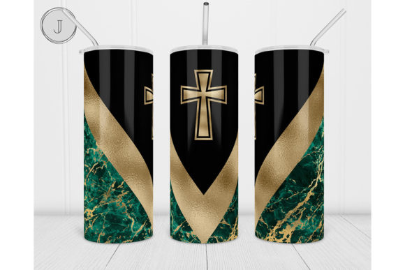Download 20oz Emerald Marble Tumbler VSplit Cross - Premium Resources