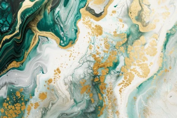 Download Abstract Gold and Green Marble - Green marble Collection