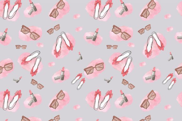 Download Pattern Fashion (Glasses,Twill,Lipstick) - Twill Collection